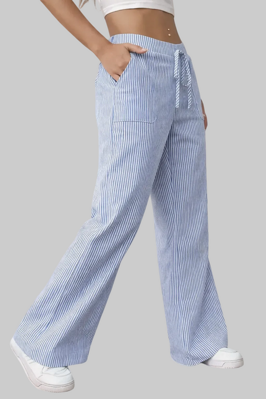 Sivina | Przewiewne szerokie spodnie z kieszeniami