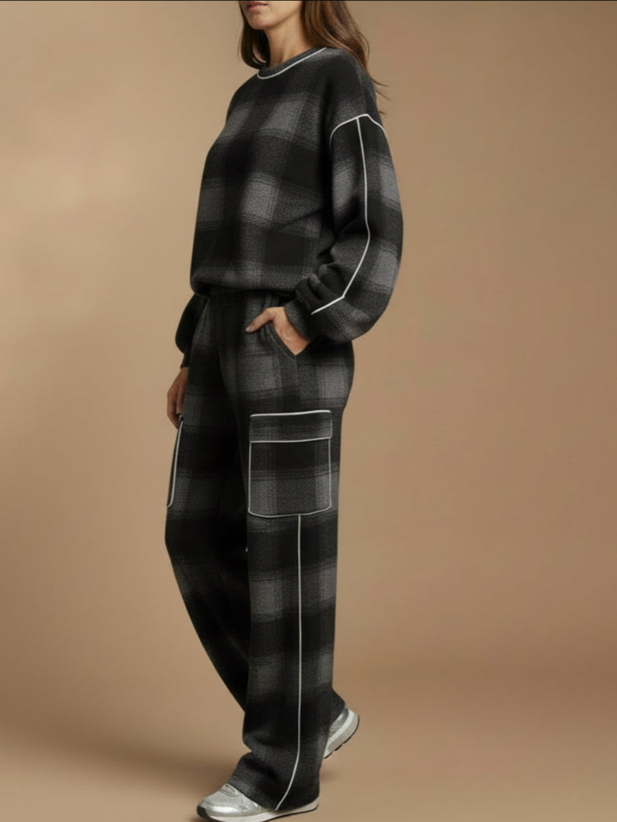 Louise | Dwuczęściowy zestaw w kratę